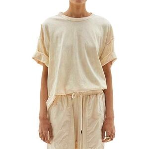 BASSIKE Motley Dye Oversize Heritage T shirt Women XS Small Pink Oversized Tee